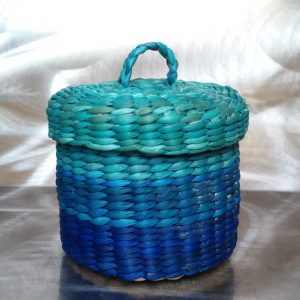 Bomboniera tonda Degrade Blu