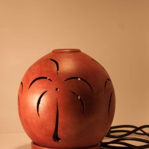 Lampada in terracotta base tonda